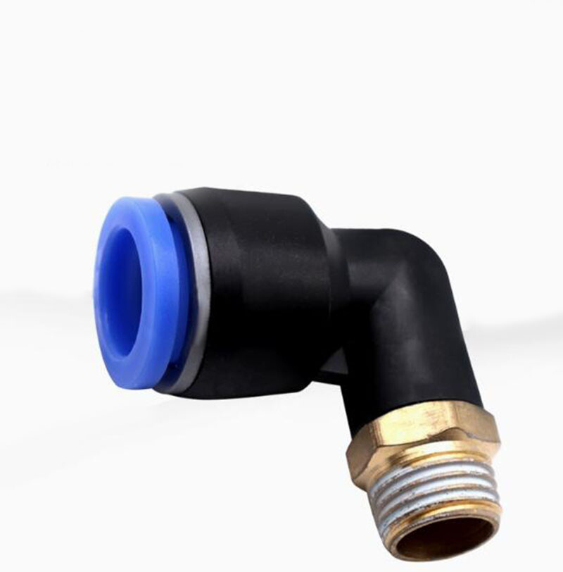 PL Pneumatic Trachea Quick Plug Plastic Connectors Threaded Elbow adapter 4-16mm