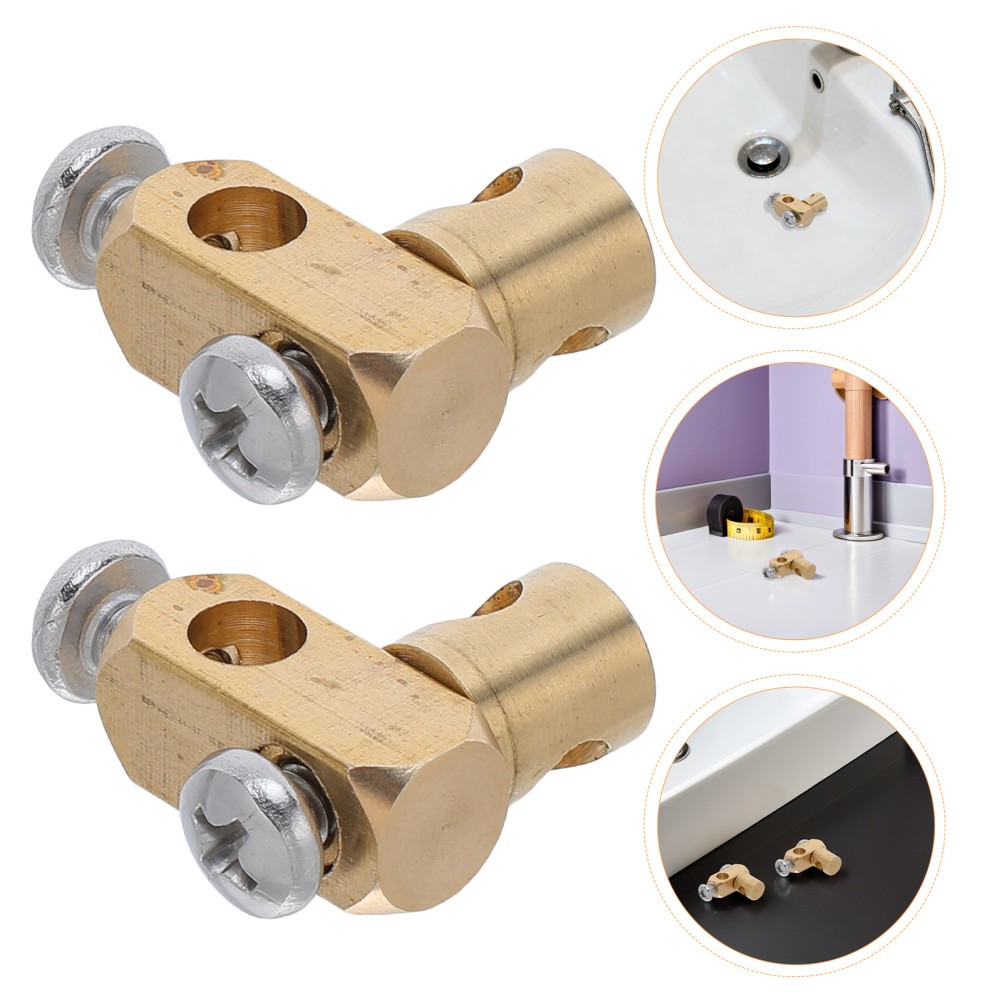 6Pcs Brass Sink Drain Joint Set Reusable Universal Lift Rod Accessories