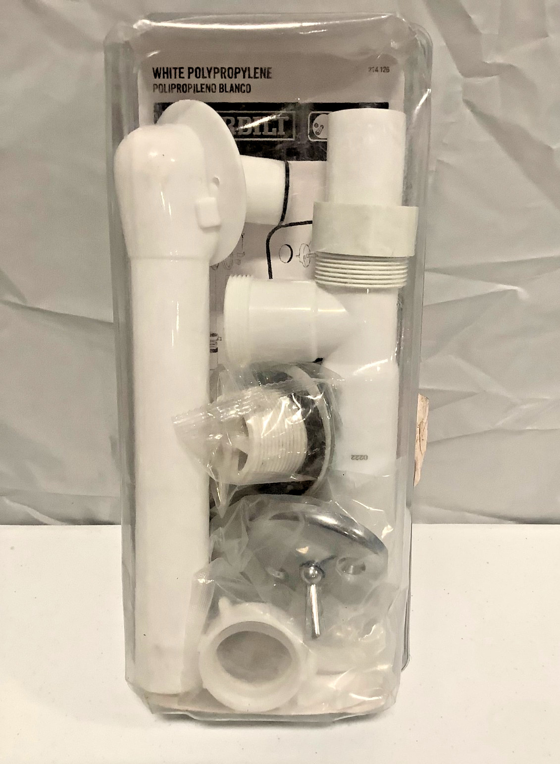 Everbilt Trip Lever 1 1/2″ White Poly Pipe Bath Waste & Overflow Drain Chrome