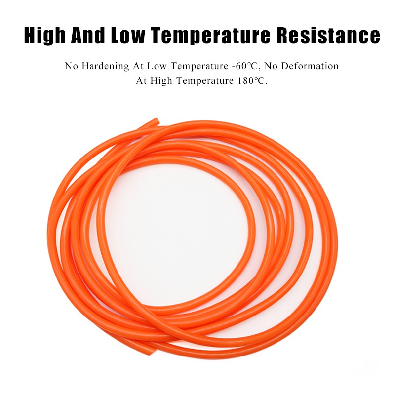 Reddish Orange Silicone Tube Food Grade Beer Milk Hose Pipe Soft Rubber 4-6mm
