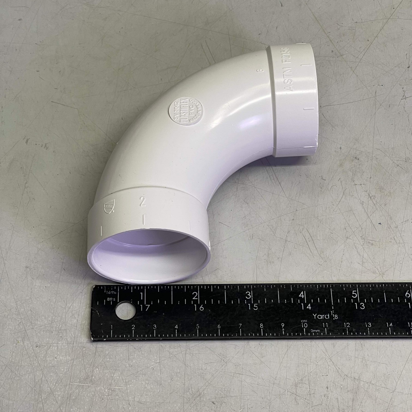 PLASTIFLEX (5 PACK) 90° Sweep Elbow 2” ID White Plastic 030120-005