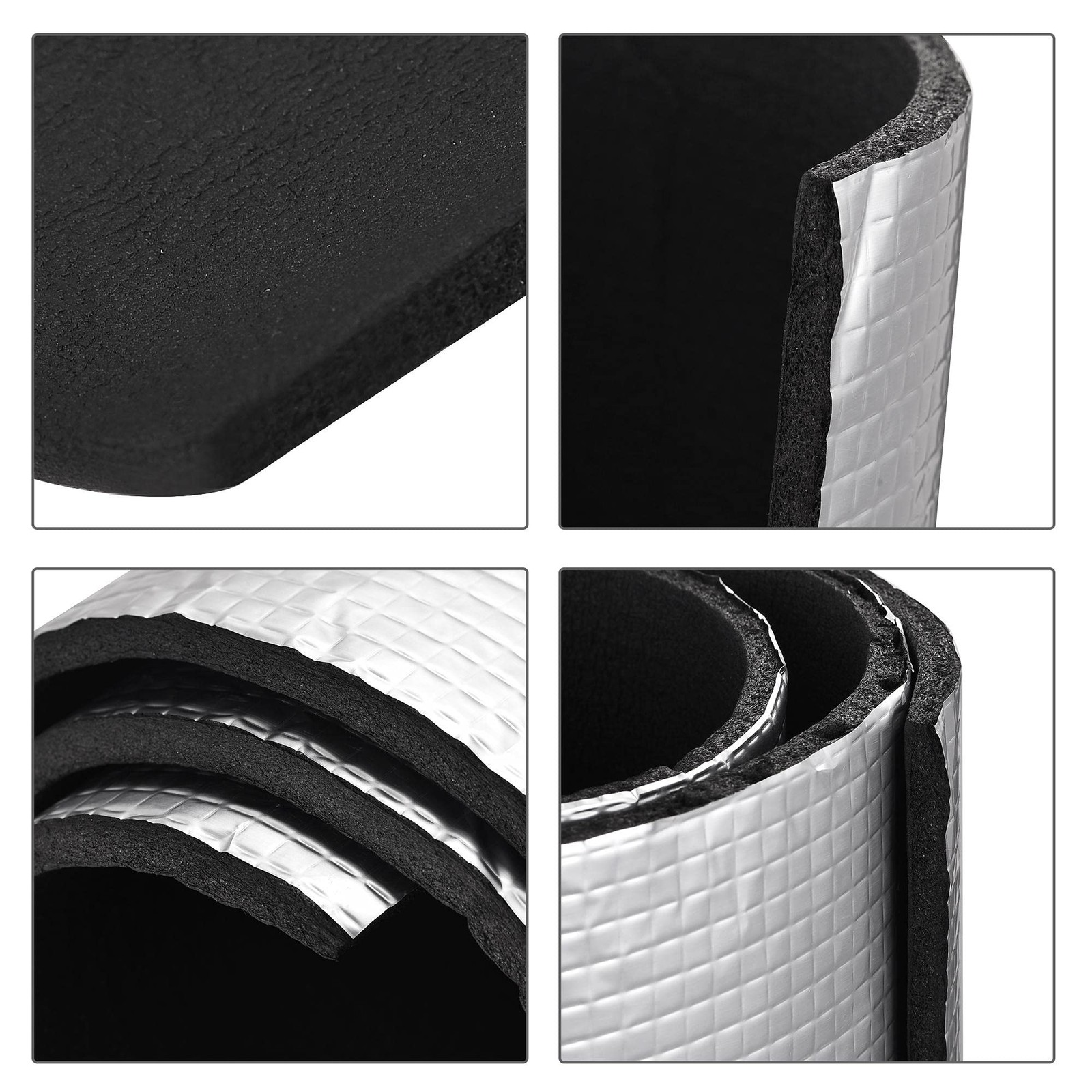 uxcell Insulation Sheet, 1.5mx0.5mx5mm Embossed Aluminum Foil Waterproof Heat Re