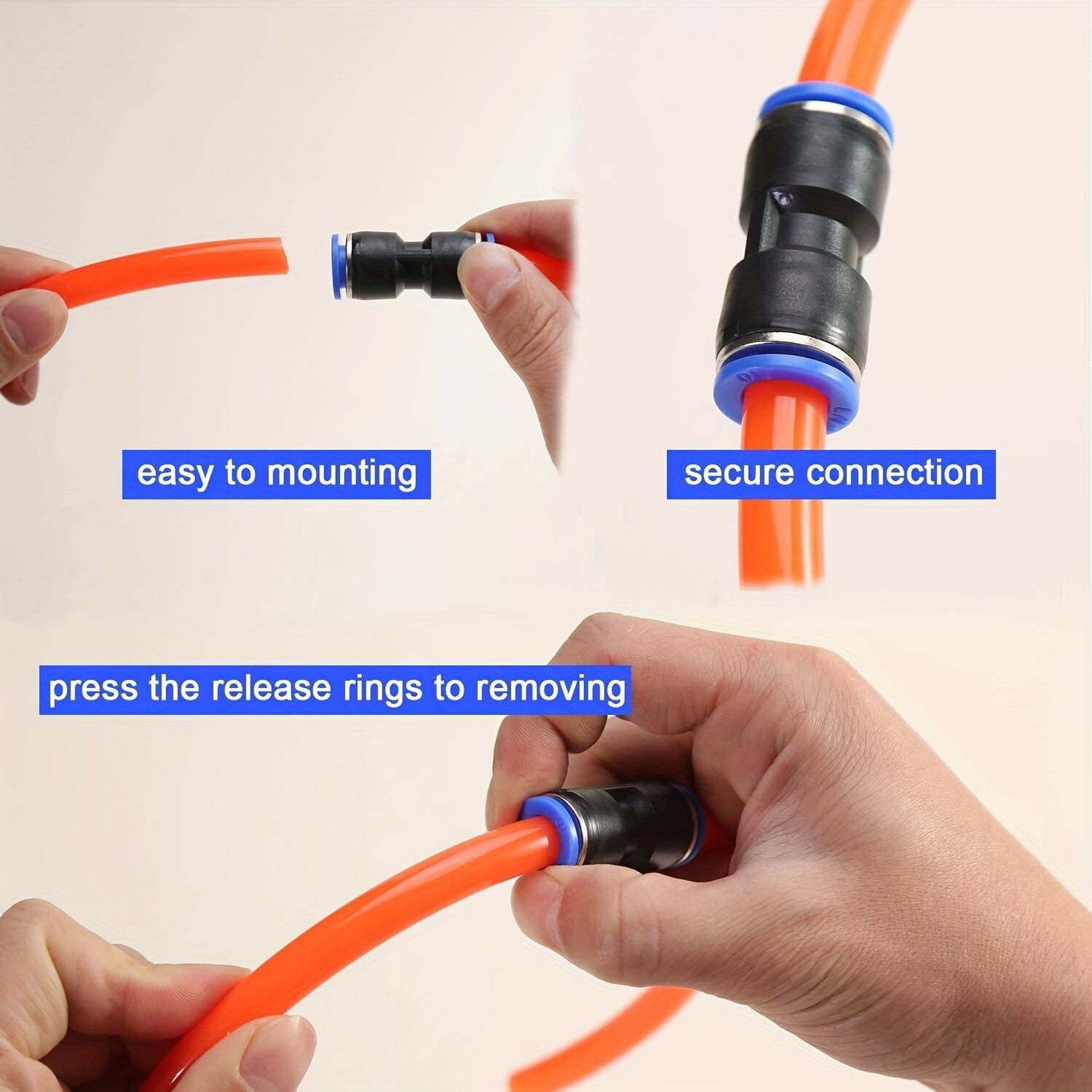 4mm-16mm Nylon Pneumatic STRAIGHT hose tube inline push fit connector air line