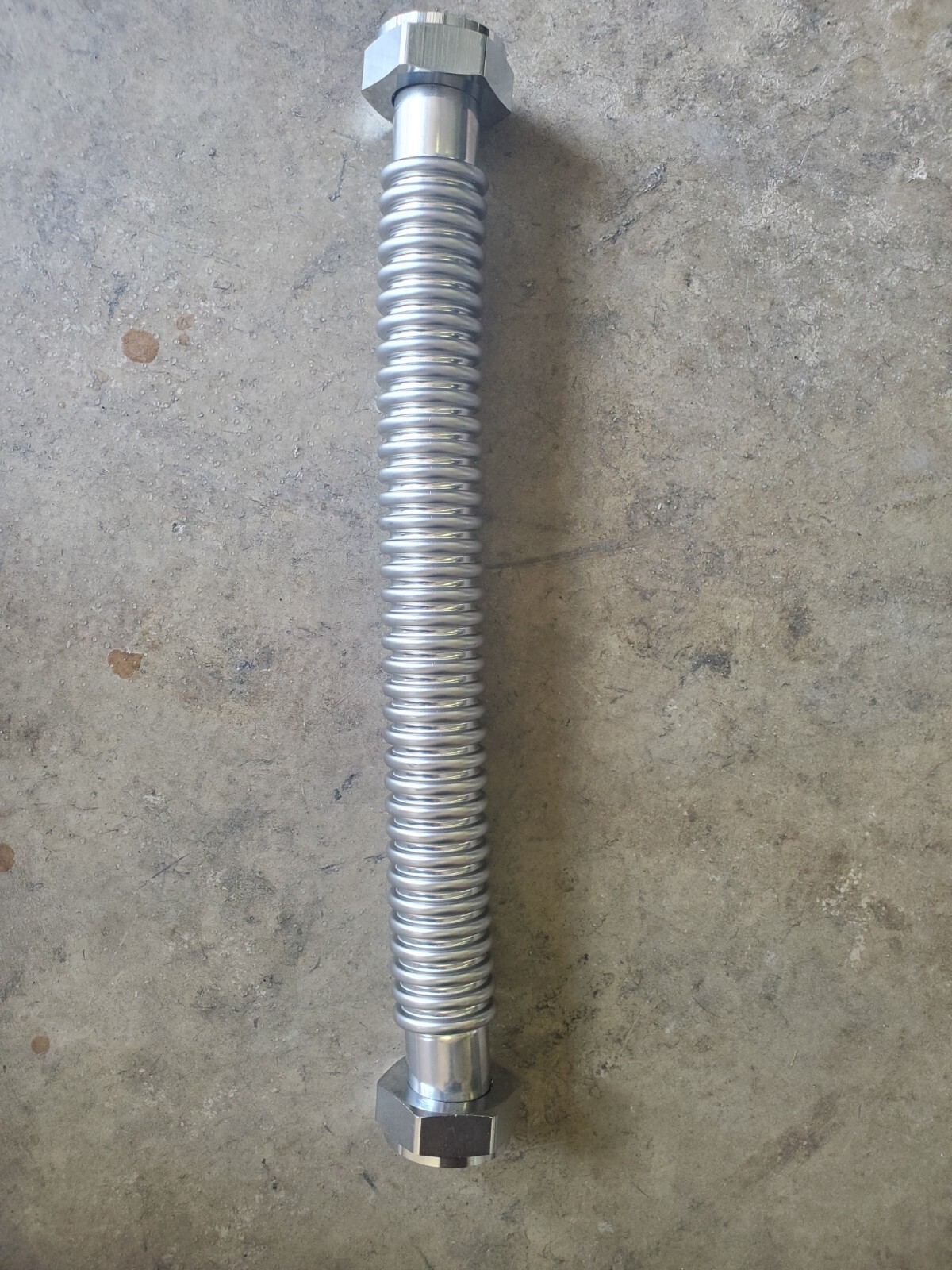 Stainless Steel Corrugated Flex Pipe, 18″ Long 1.25″ FIP x 1.25″ FIP, Lot of 2