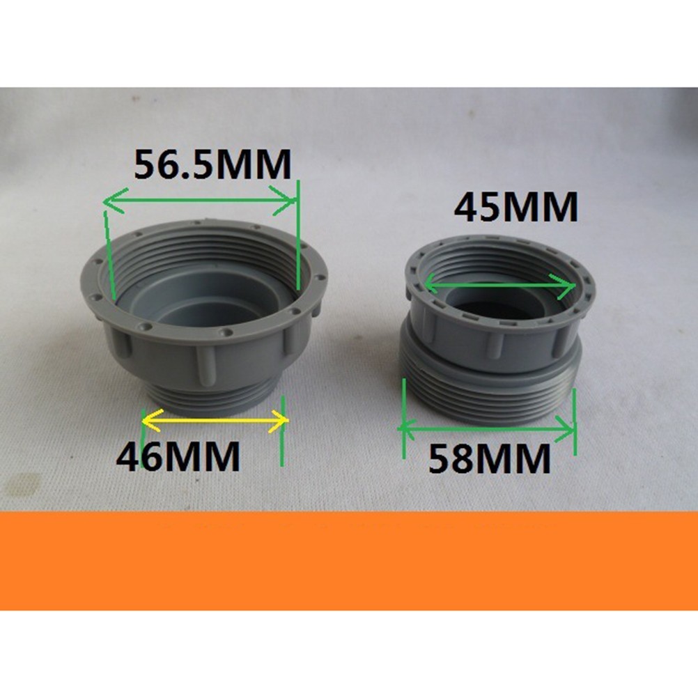 4 Pcs Sink Drain Pipe Connector Interior 45mm to outer 58mm Water Pipe Adapter