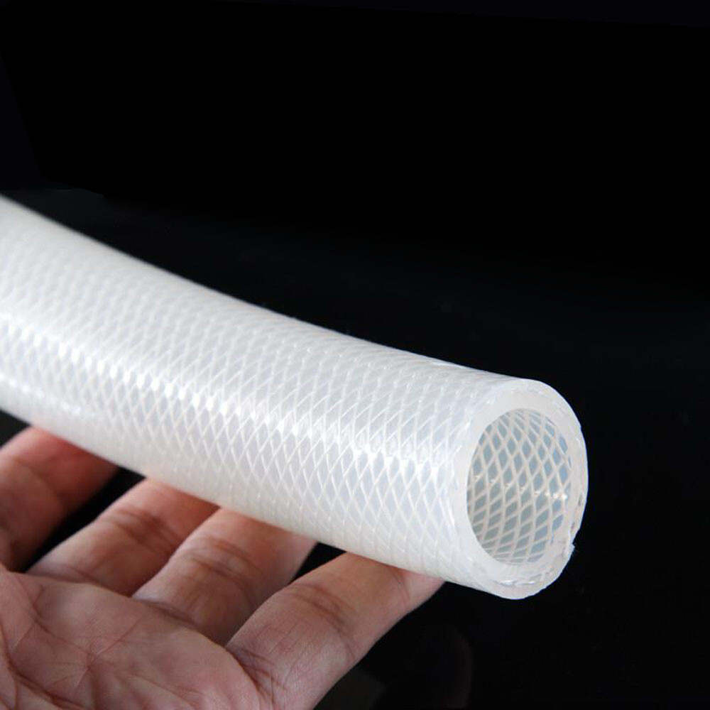 Silicone Tube Hose Pipe Clear Braided Tube Reinforced Water Liquid Oil 4mm-50mm