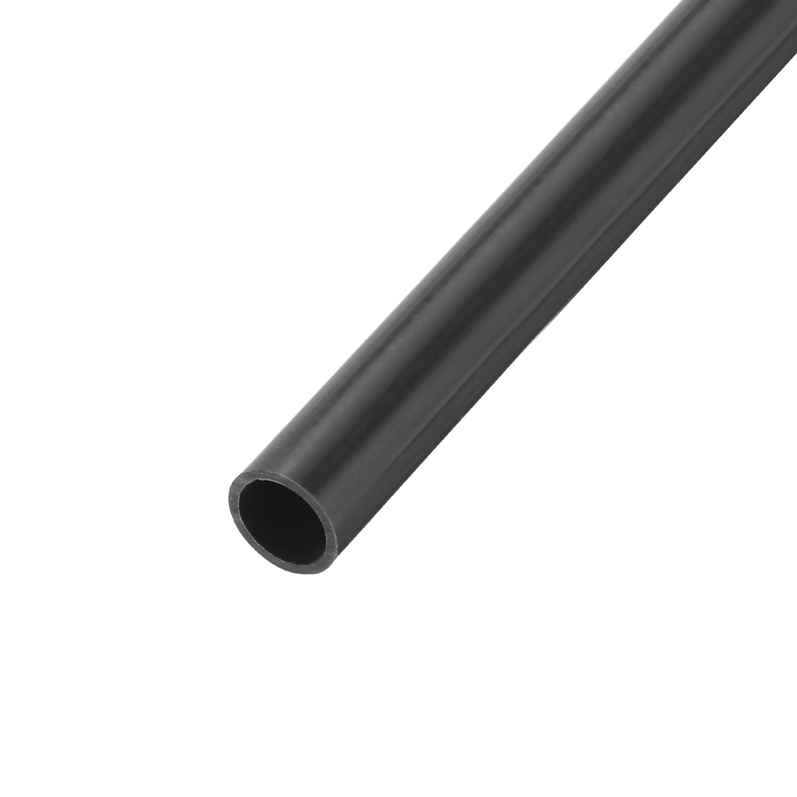 Rigid Round Pipe 8mm ID 10mm OD 500mm Dark Grey High Impact
