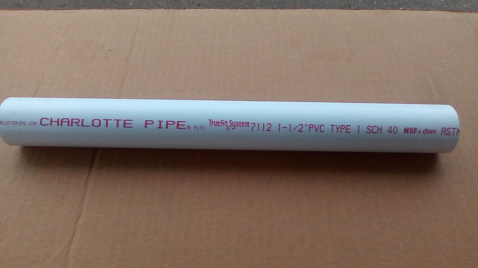 PVC Pipe 1-1/2″ x 16″ Minimum Length Schedule 40 2 pcs.