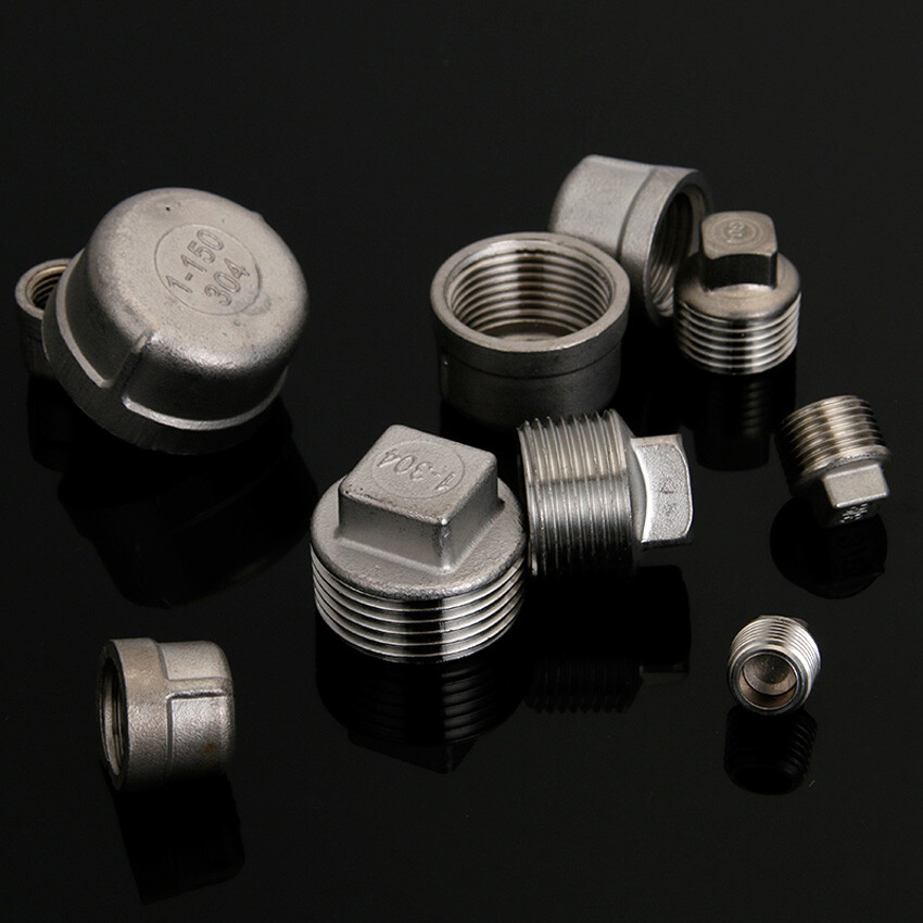 304 Stainless Steel Blanking Caps Stop End Lock Cap BSPT 1/8″-2″ Pipe Plugs