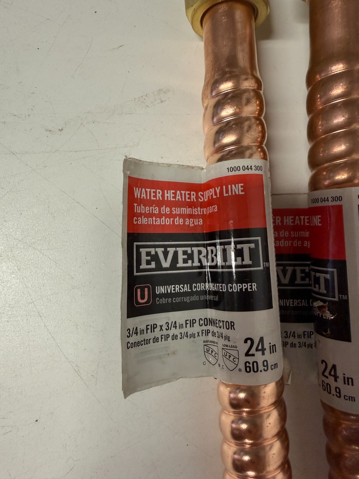 7 Packs- Everbilt 3/4”FIP x 3/4”FIP x 24” Water Heater Supply Line -1000044300