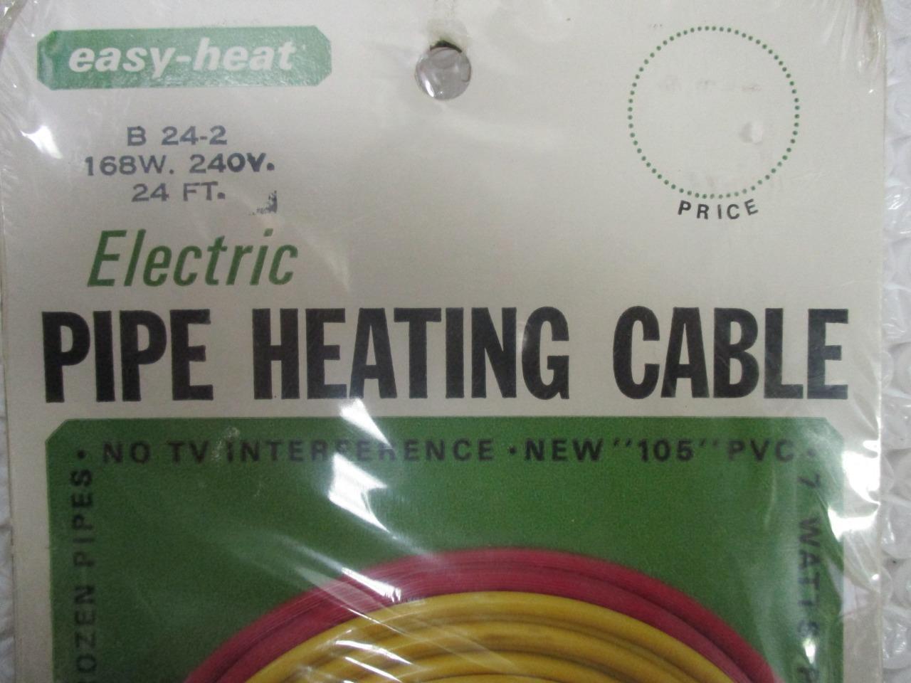 Easy-Heat Electric Pipe Heating Cable B-24-2 168W 240V 24′