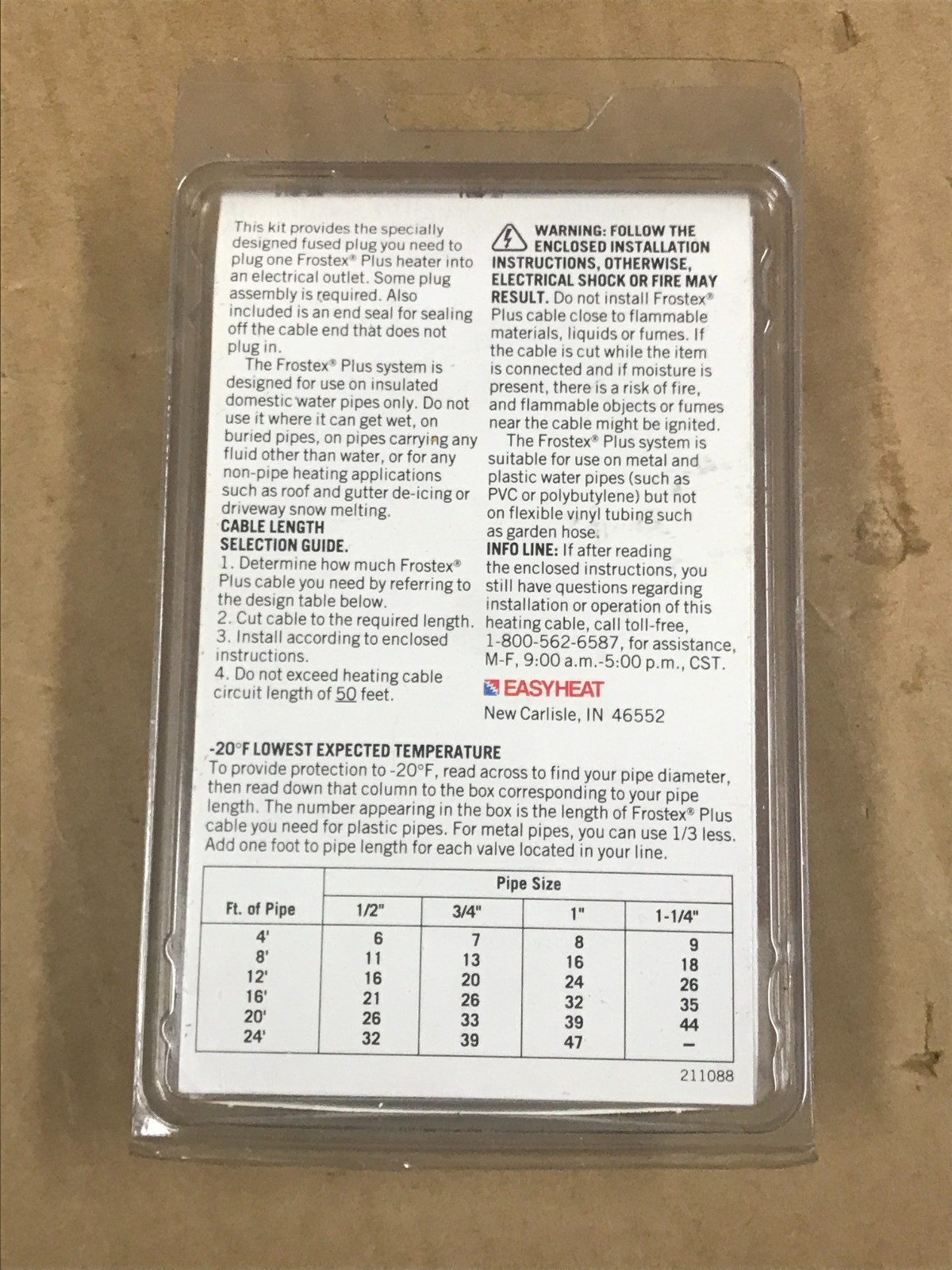 New EasyHeat Frostex Fused Plug Kit – #10702