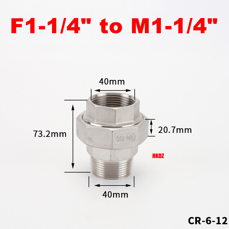 BSP Male/Female Stainless Steel 304 Reducing Adaptors Straight Nipples Fittings