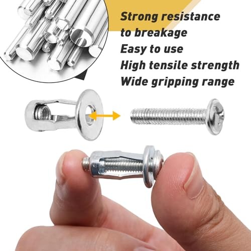 20Pcs M4 x 20 Hollow Door Anchor Set, Metal Cavity Fixing M4 x 20(8*16MM)
