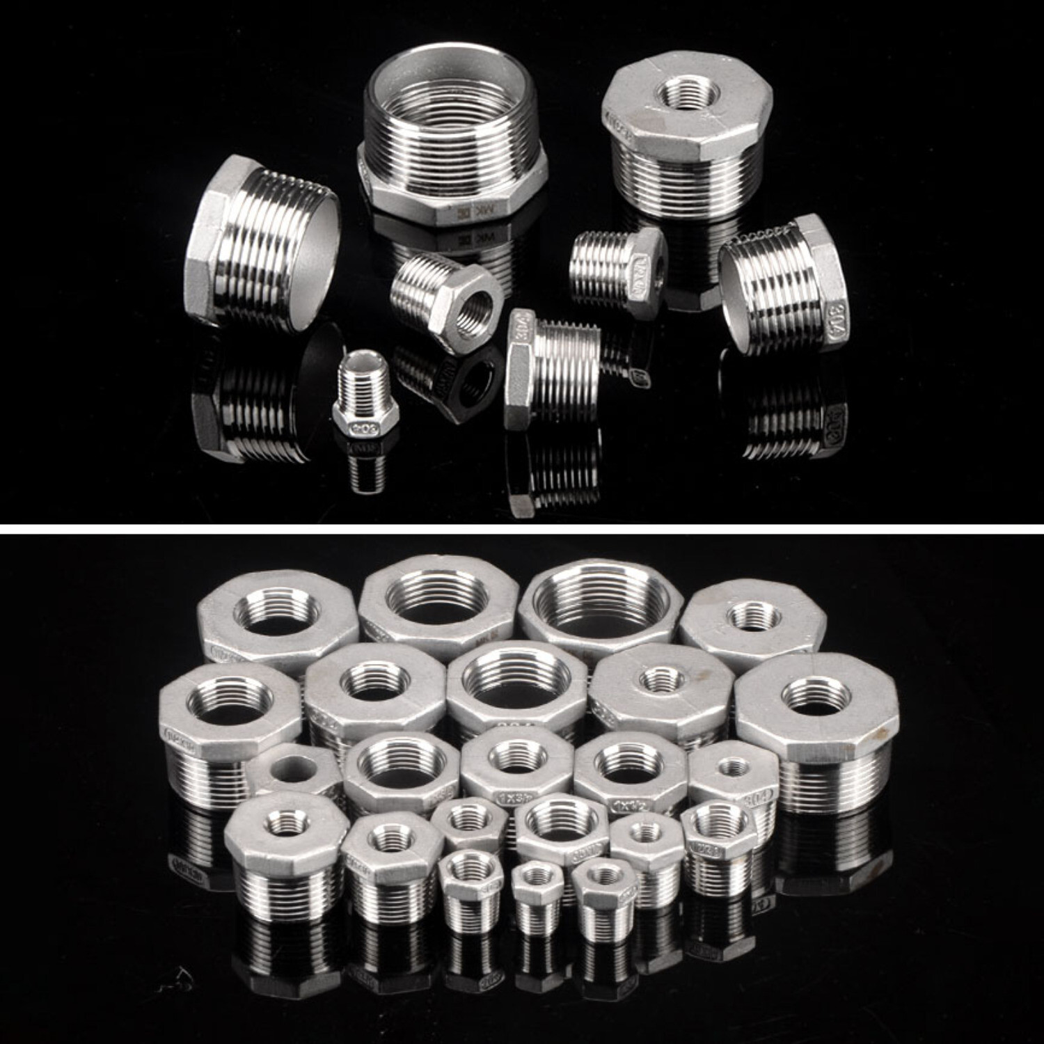 1/8″ to 1-1/2″ Stainless Steel A2 BSP Female/Male Bushing Reduce Coupler Fitting