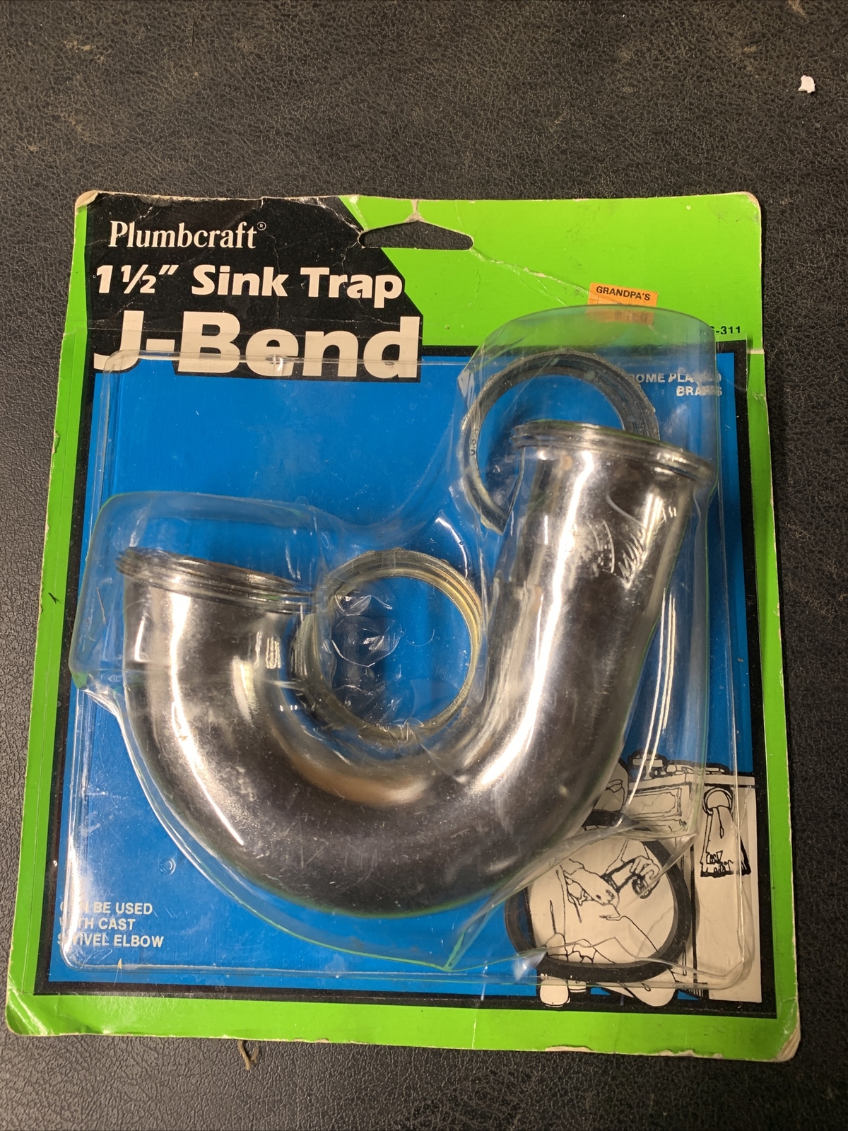 Plumbcraft Chrome Plated Brass J-Bend Housing P-Trap 1-1/2″ Dia x 5″ Total Width