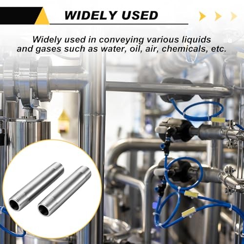 Pcs 30Stainless Steel Pipe Fittings 1/2″ NPT x 1/2″ NPT Male 1/2″ X 1/2″ X 4″ 4