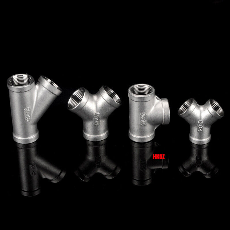 304 Stainless Steel Pipe Fittings BSP 1/4″~2″ Female/Male Thread 3-Way Connector