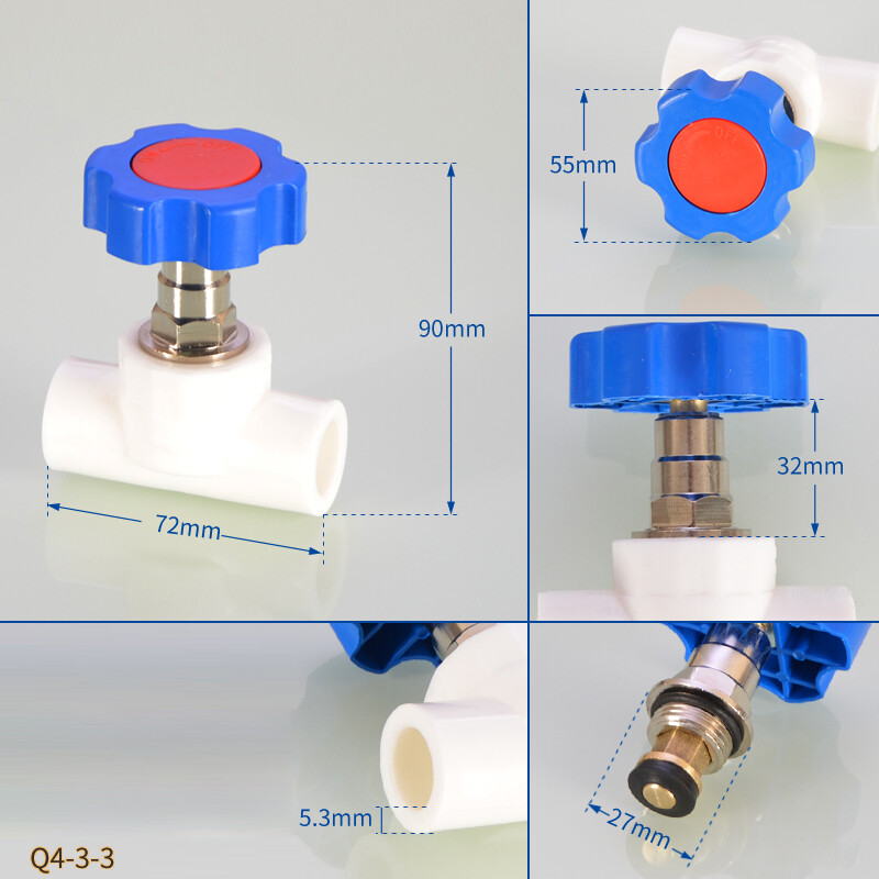 PPR Hotmelt Gate Valve Socket Connector Brass Spool/Valve Fitting 20mm/25mm/32mm