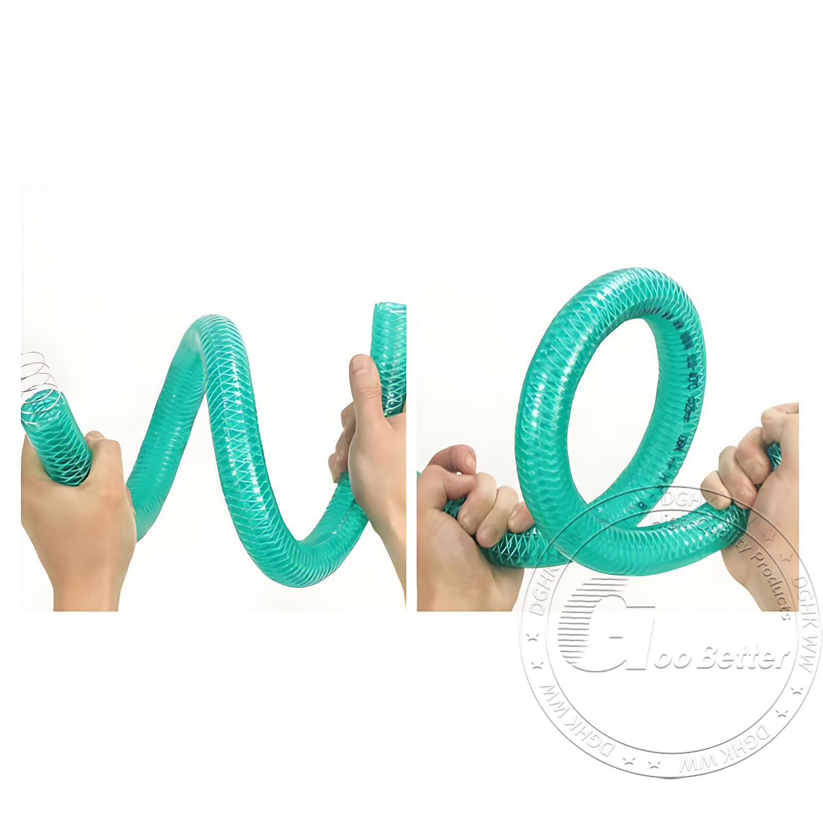 Heavy Duty Braided Wire Reinforced Green Flexible PVC Hose Pipe – Water Fuel