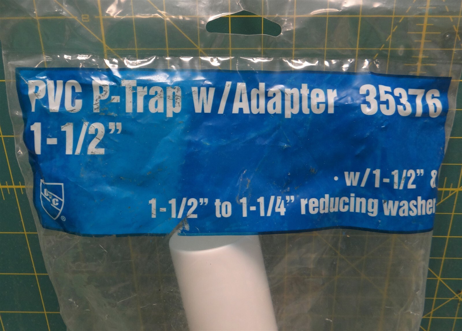 Eastman 35376 PVC P-Trap w/Adapter 1-½” w/ 1-½” & 1-½” to 1-¼” Reducing Washer