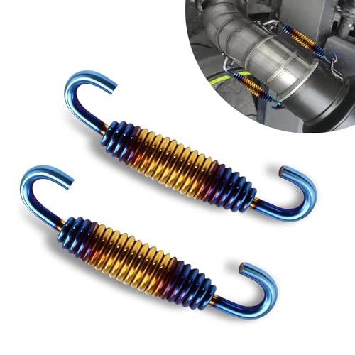 2PCS Motorcycle Exhaust Springs, 58mm Stainless Steel Motorcycle Colorful