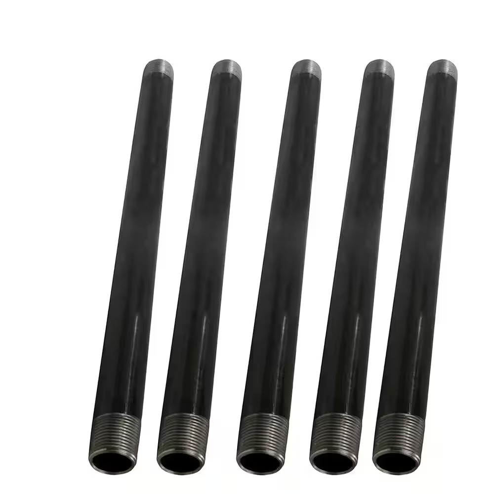 1-1/2 In. X 2 Ft. Black Steel Pipe (5-Pack) Free Shipping New
