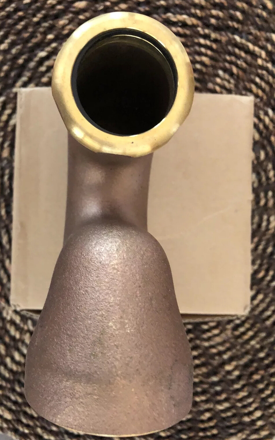 EVERFLOW Supplies 2” x 1-1/2” NY Trap, RB with Cleanout Item 2112 Rough Brass