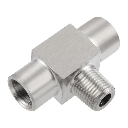 Stainless Steel Pipe Tee Female x Male x Female 1/4″ NPT Female x Male x Female