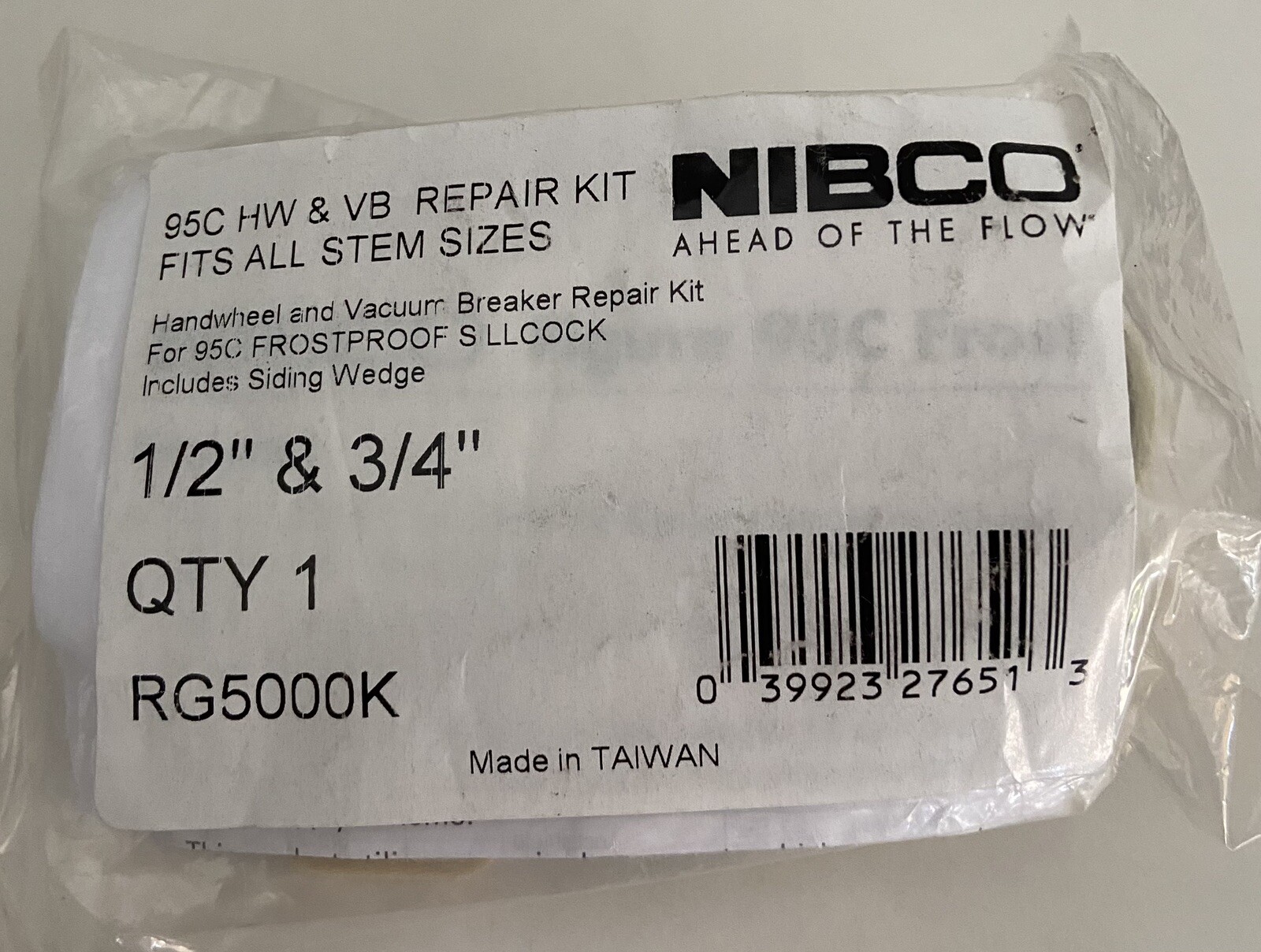 NIBCO RG5000K 95C Frost-Proof Sillcock Hardware Repair Kit, Screw, Siding Wedge,