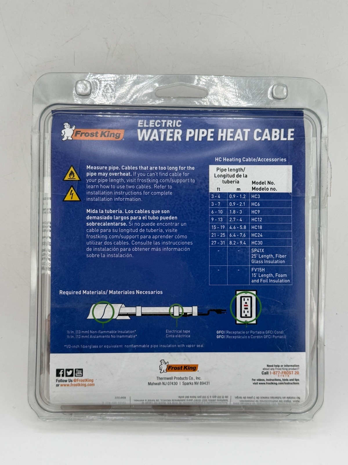 Frost King 12 ft. Electric Heat Cable Kit HC12A