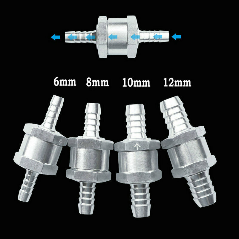 Non Return Valve One Way Inline 6mm 8mm 10mm Fuel Air Water Pipe Tube Hose New