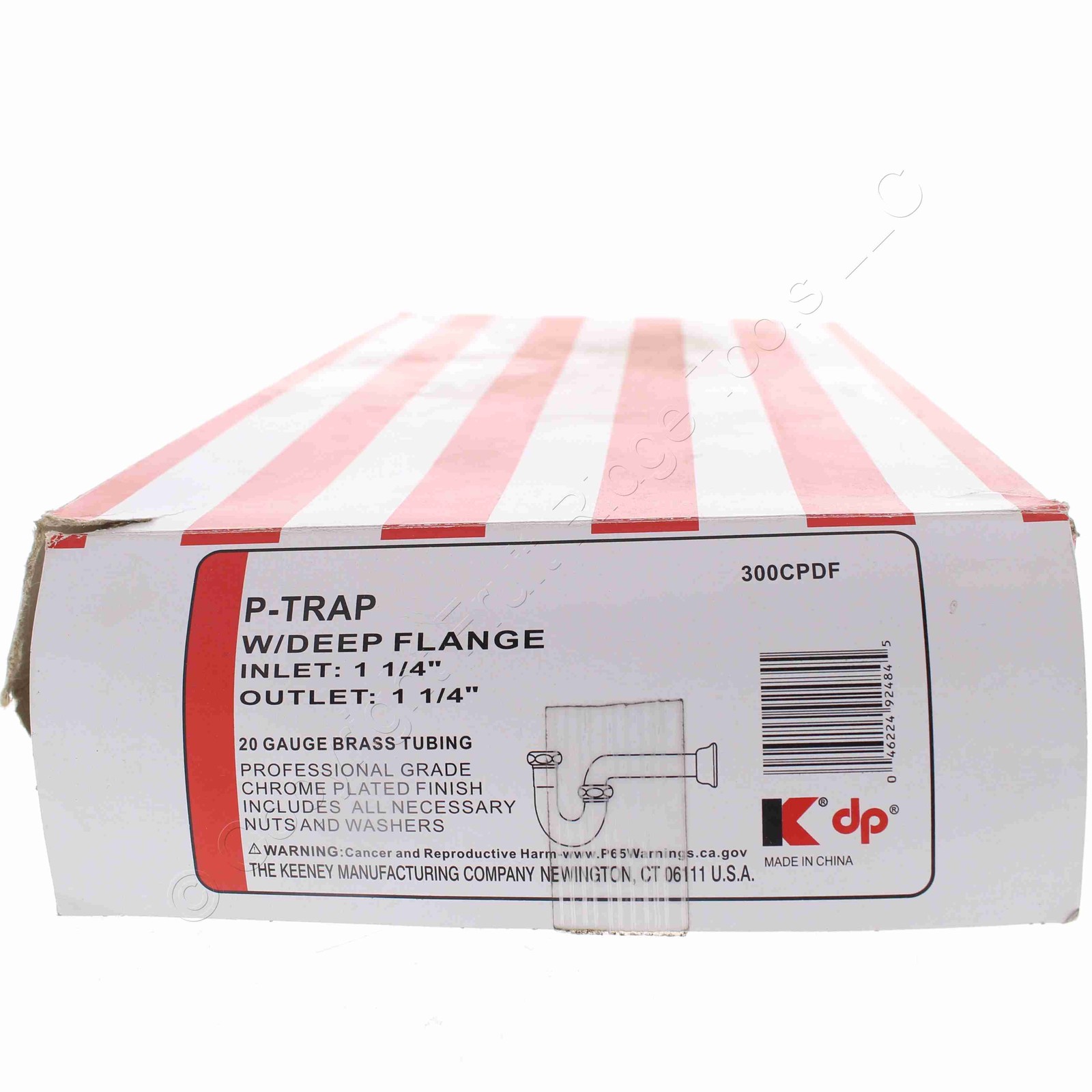 Keeney 1-1/4″ P-Trap W/ Deep Flange 20 Gauge Brass Tubing 300PDF
