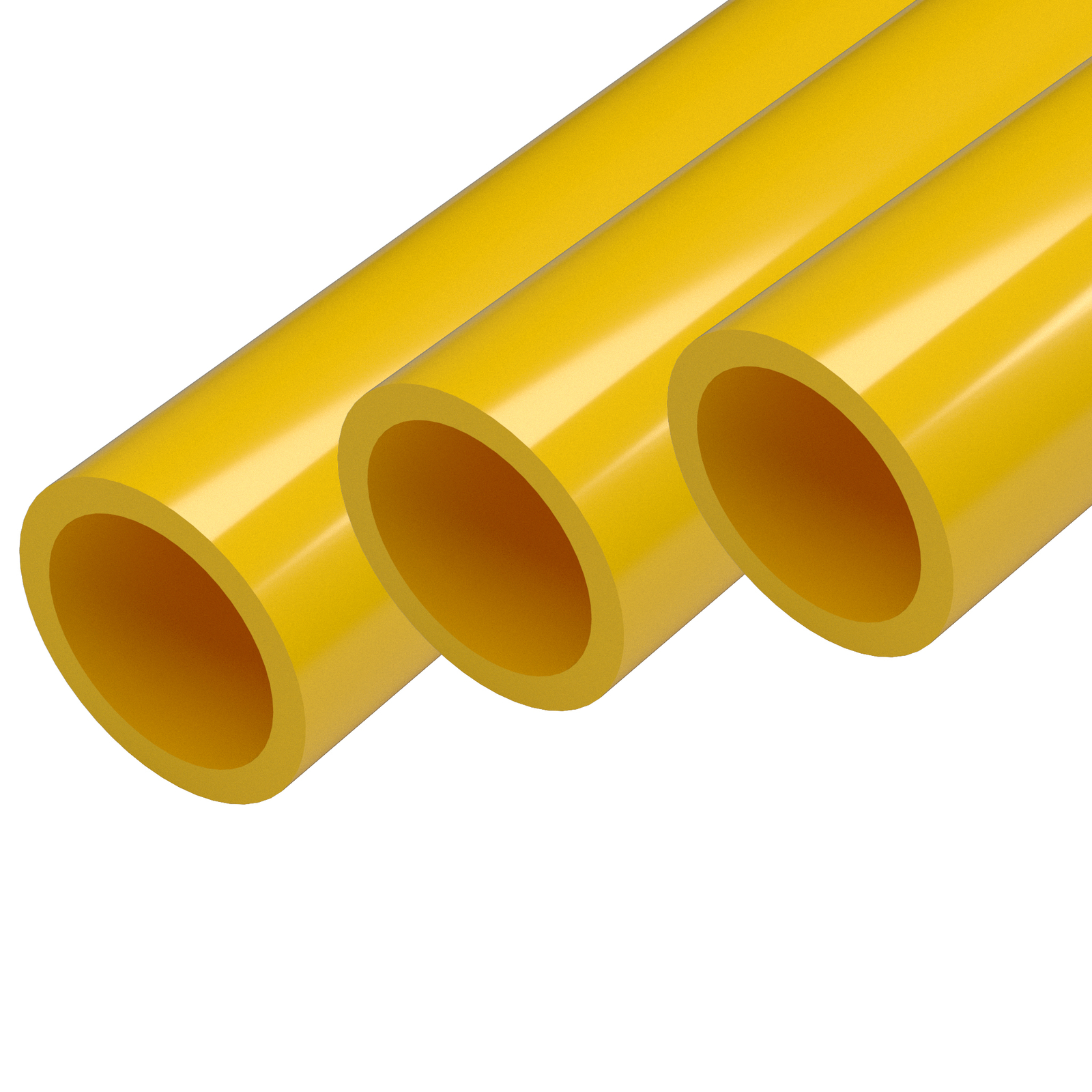 1″ Sch 40 Furniture Grade PVC Pipe, 40″L, Yellow (3-PK), FORMUFIT – Made in USA