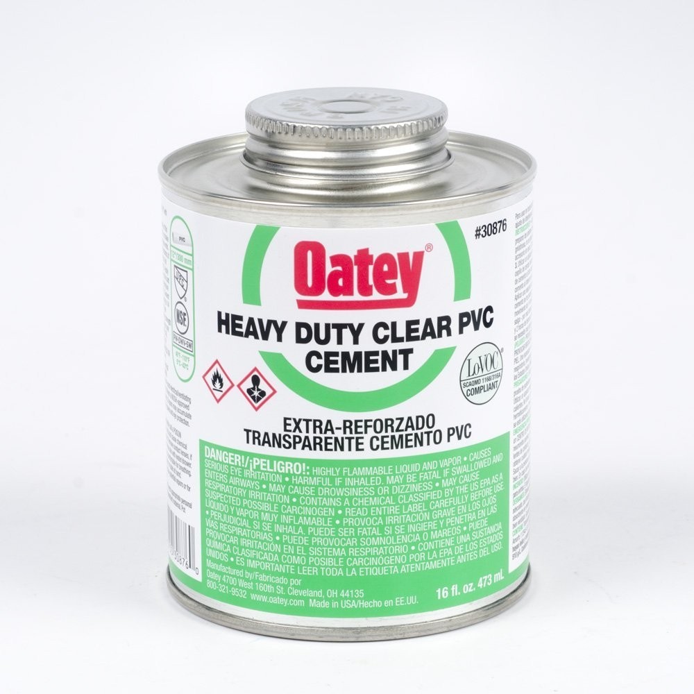 NEW OATEY 30876 FRESH CAN 16OZ HEAVY DUTY CLEAR PVC PIPE GLUE CEMENT 6386627
