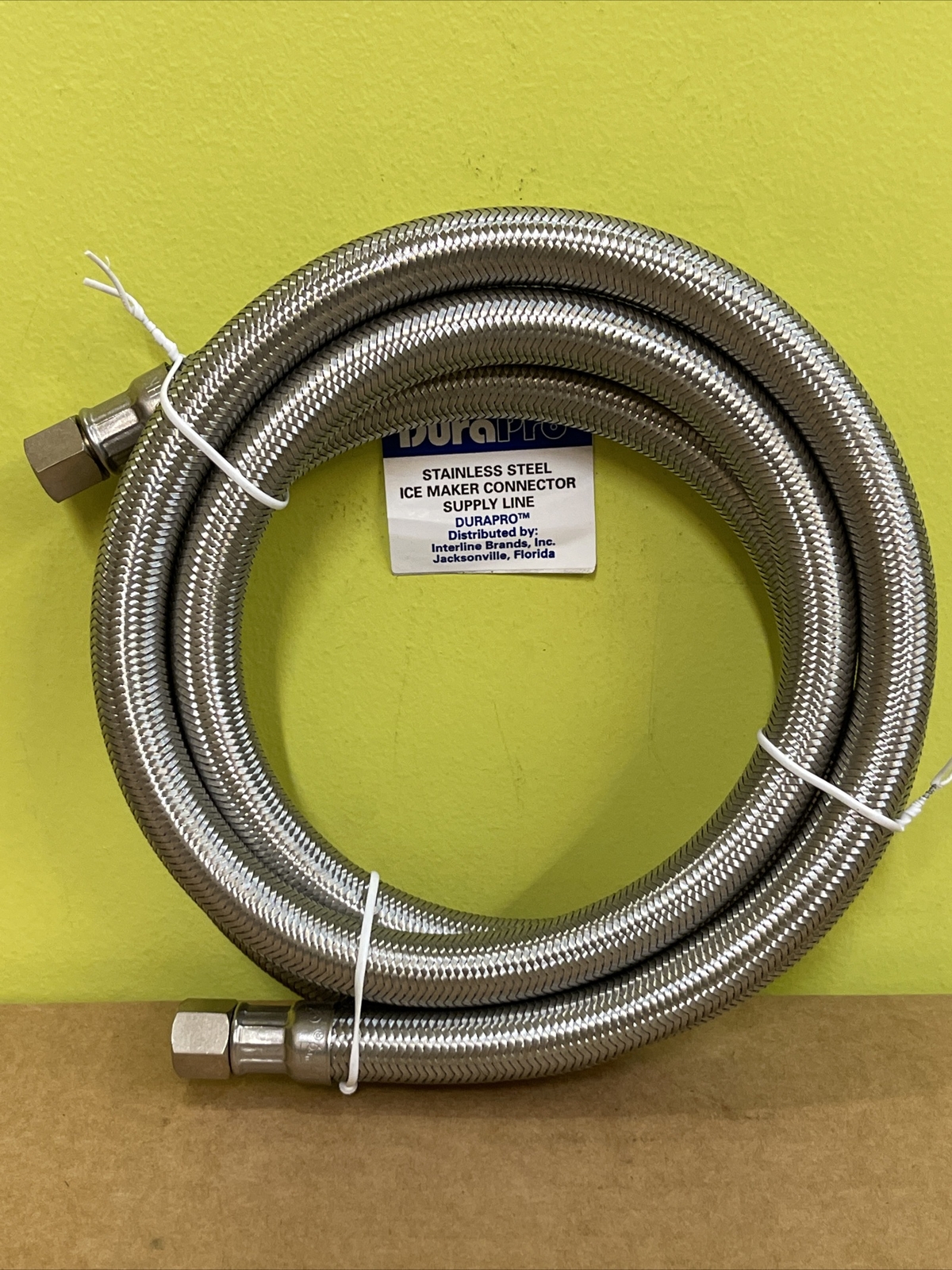 (1) 1/4″ Comp x 60″ 5-FT S.S Refrigerator Icemaker Water Supply Line Connector