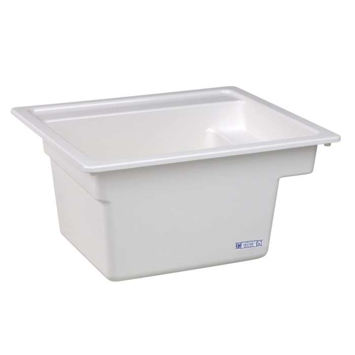 Mustee 25 Multi-Task Sink 22″ x 25″ Fiberglass 1 Bowl Rectangle White