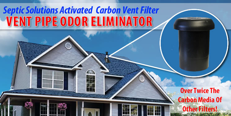 3″ & 4″ SEPTIC & SEWER ODOR VENT PIPE FILTER FOR ROOF VENT- STOP SEPTIC ODOR NOW