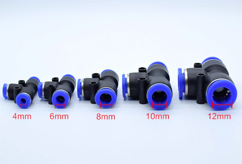 Nylon Pneumatic Equal Tee Connector Fitting 4mm 5mm 6mm 8mm 10mm 12mm – Push Fit