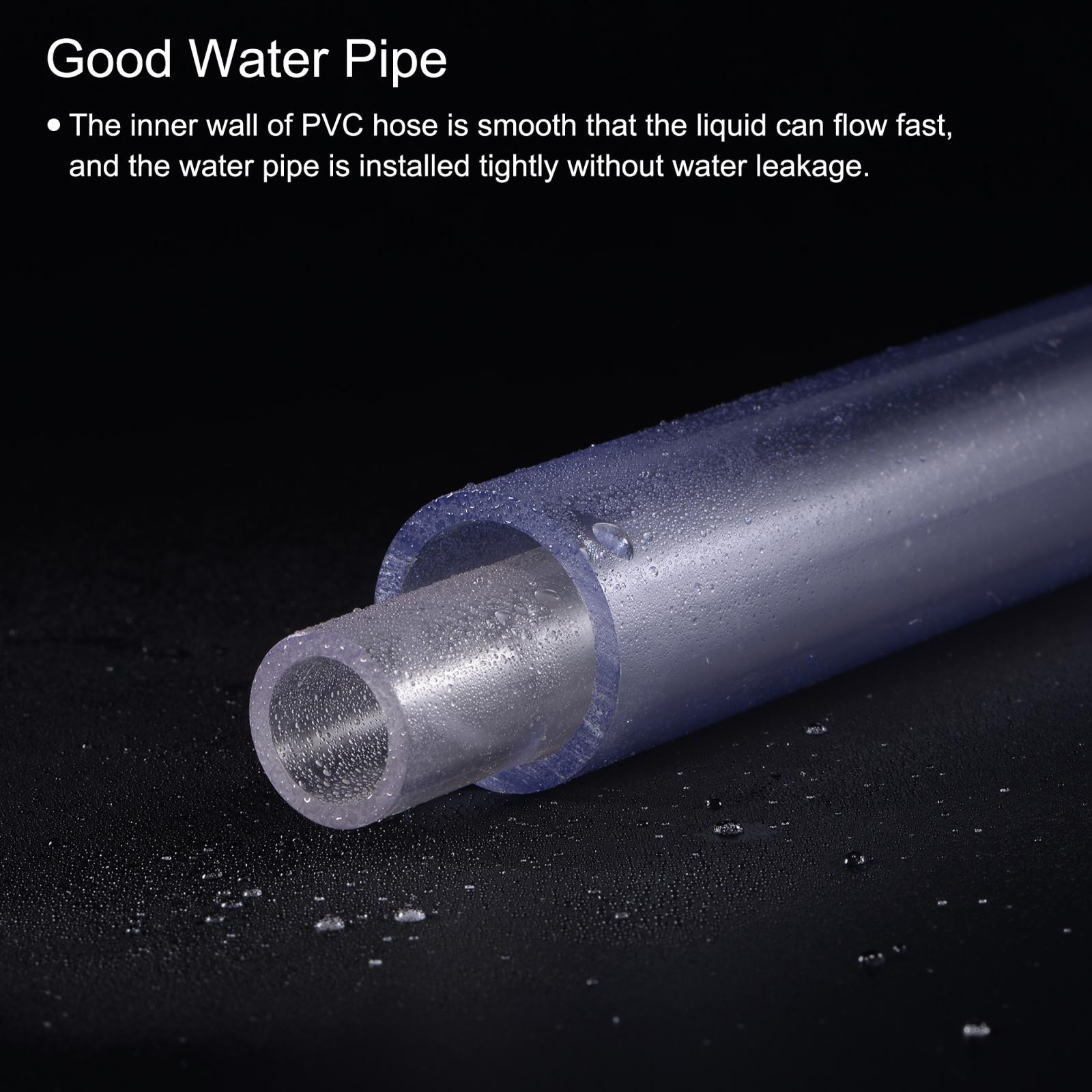 PVC rigid round tube 15mm ID 20mm OD 500mm transparent high transparency