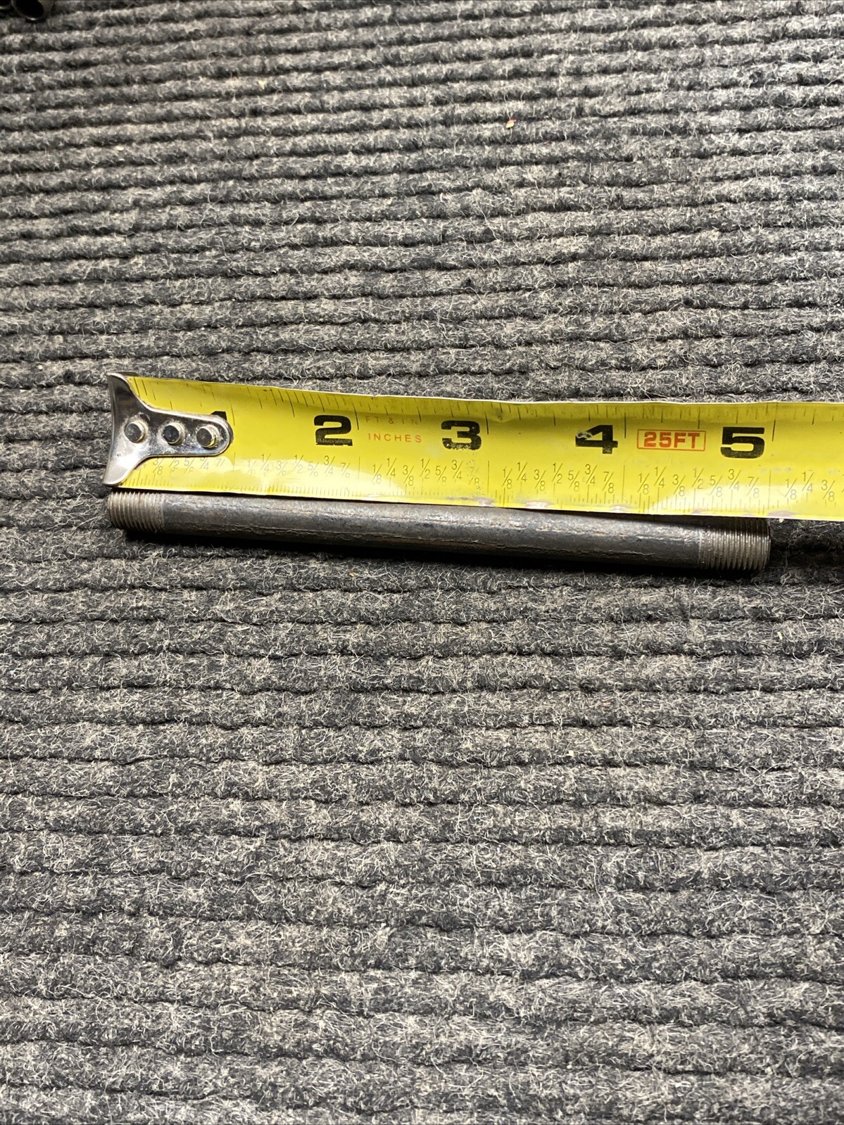 (Lot of 5) Black Pipe Nipple Threaded 1/8″ X 5″