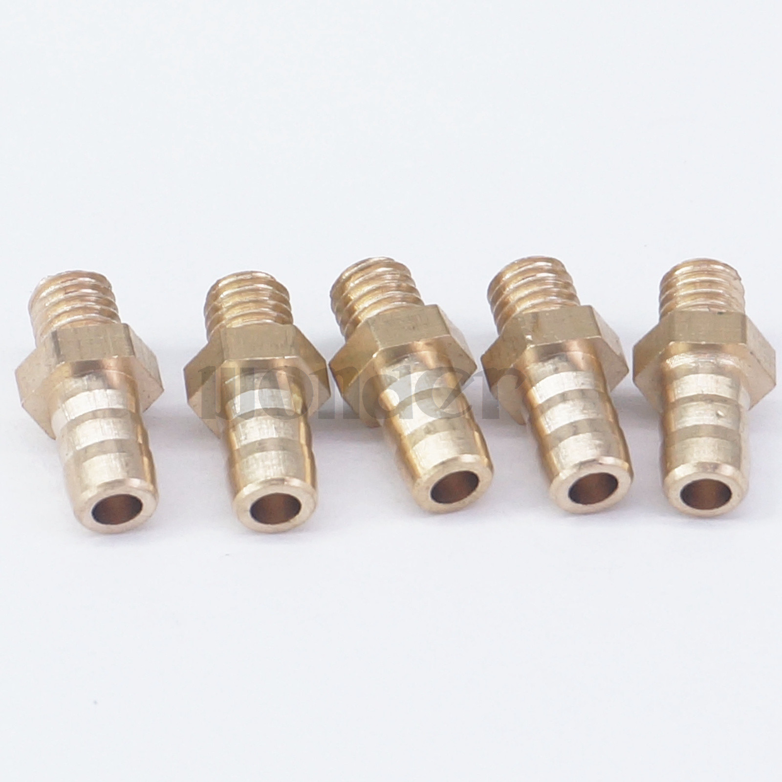 5pcs Hose Barb I/D 5mm – M5x0.8 Male Brass Coupler Splicer Pipe Fitting Adapters