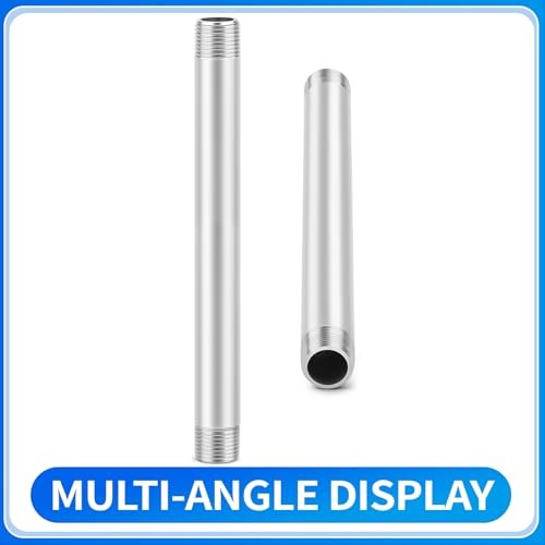 304 Stainless Steel Pipe Fitting, Nipple Cast Pipe 3/4″ NPT 12″ Length(300MM)