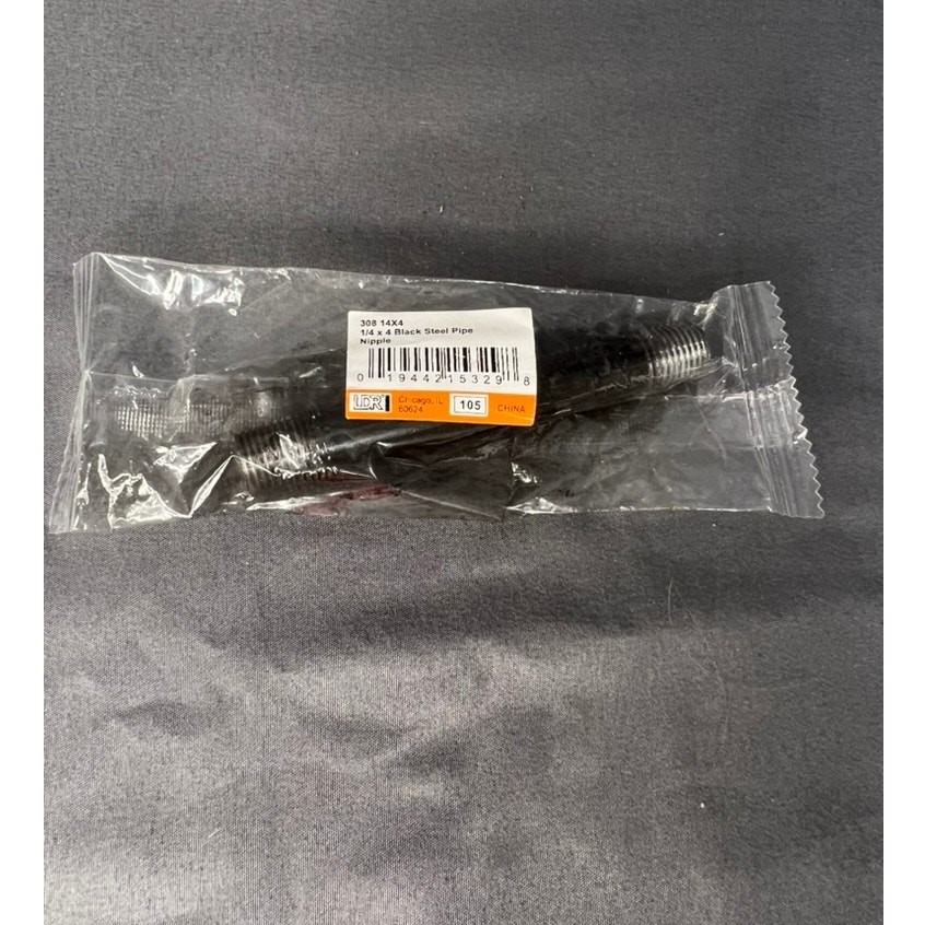 Steel Pipe Nipple 1/4 x 4 Black NIP