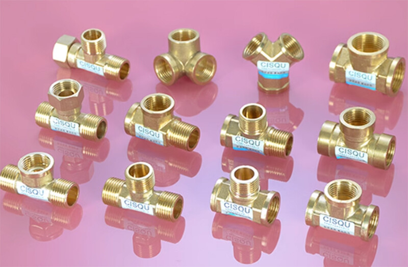 Various Sizes – Brass Thread Tee Pipe Fittings Water Air Fuel (1/8″ up to 2″)