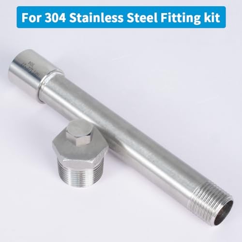 304 Stainless Steel Pipe Fitting, 1/2″ NPT x 1/2″ NPT Male 12″ Length