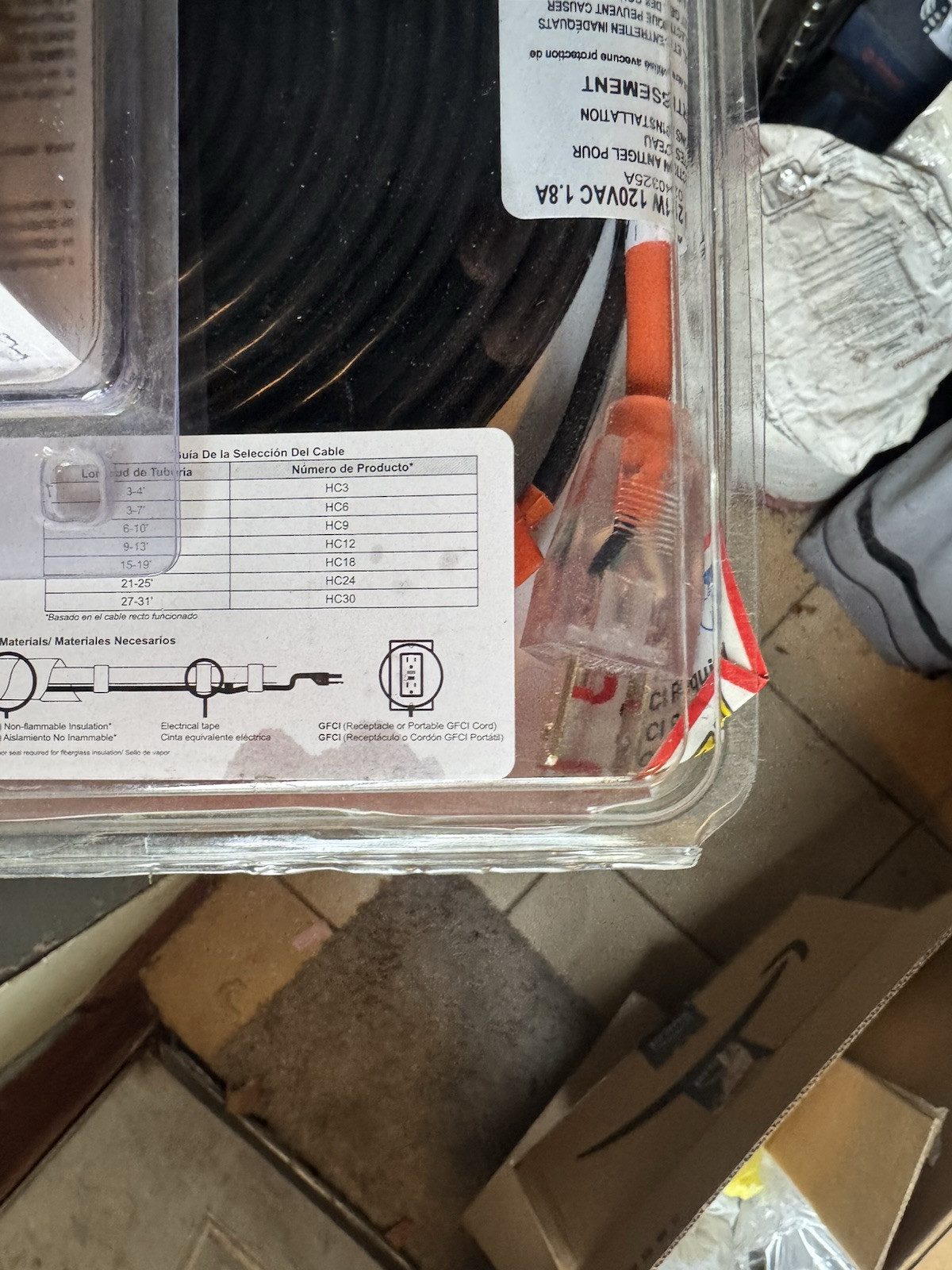NEW Frost King electric water pipe heat cable 27-31 FT HC 30 120 VAC