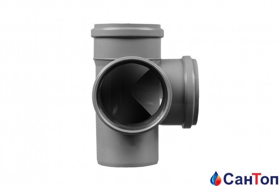 4″ 110 mm – Double Corner Branch Soil Pipe 110/110/110/90° 87½° Sewer Waste Grey