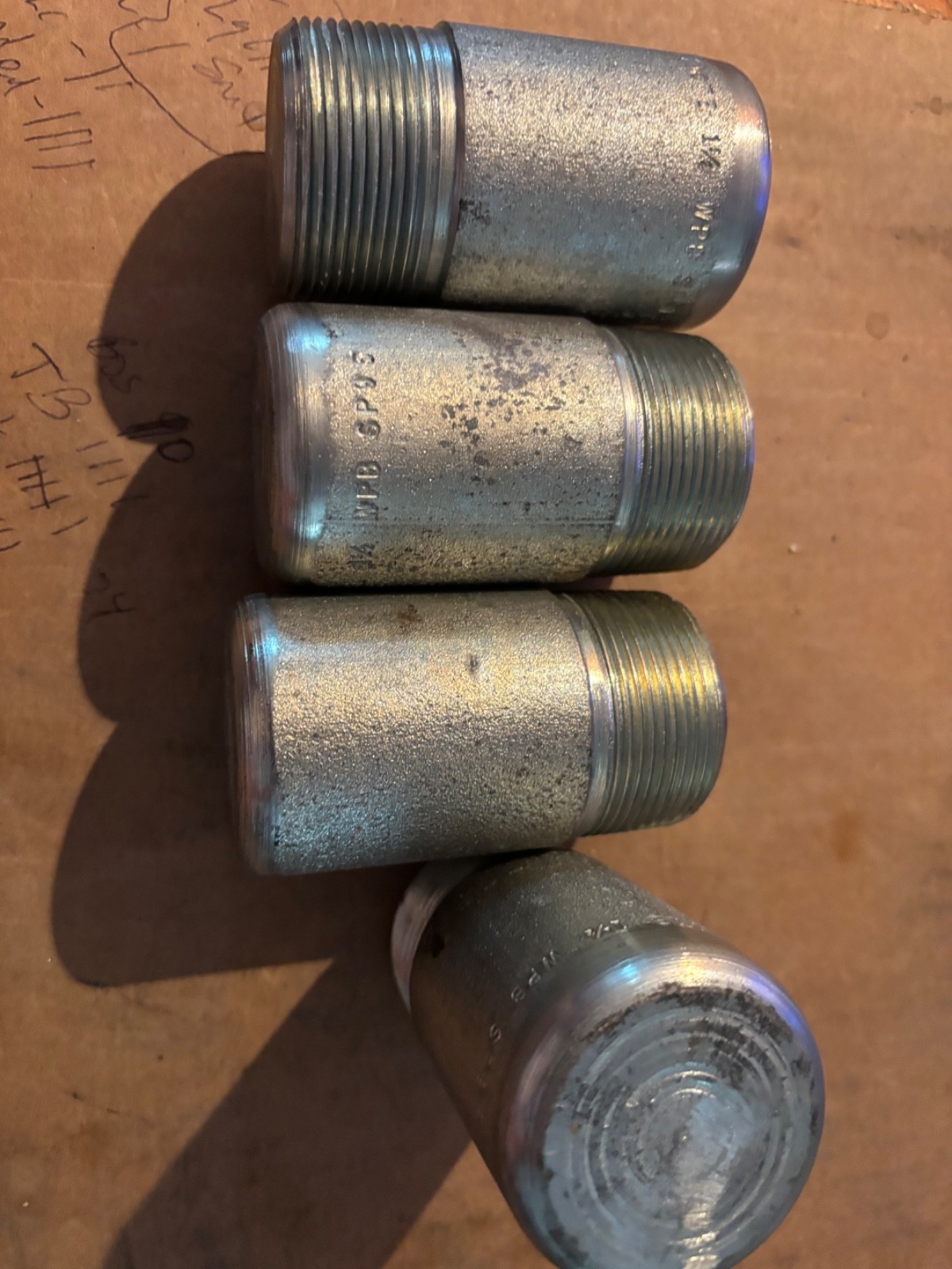 Set of 4 pcs 11/2” Plug Rounds Head Steel NPT WPB sp-95 USA made capitol mfg.