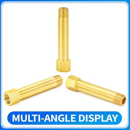 Brass Pipe Fitting, Long Nipple Pipe 3/4″ MNPT x 3/4″ FNPT 4″ Length(100MM)